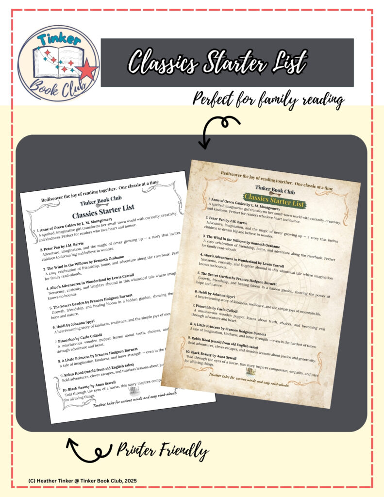 Tinker Book Club Classics Starter List cover image