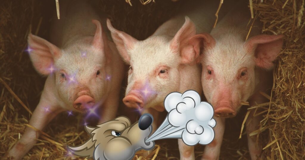 The Three Little Pigs and the Big Bad Wolf. The Three Little Pigs Origin Story.